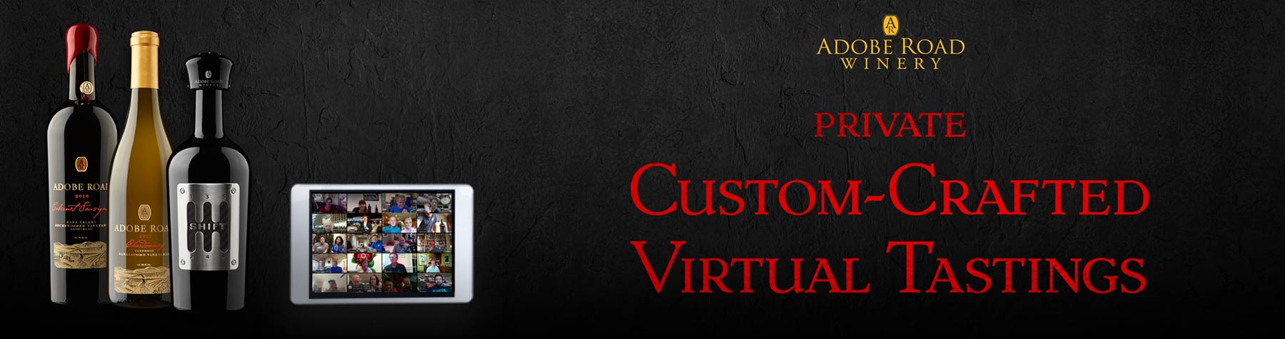 Image showing wine and "Custom Virtual Tastings"