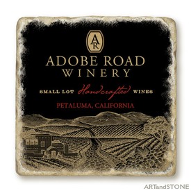 Adobe Road Black Coaster