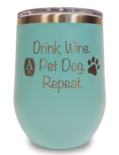 Blue Drink Wine Pet Dog Repeat