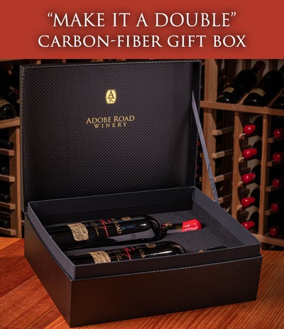 2 Bottle Carbon Fiber Gift Box (wine not included)